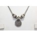 Necklace Antique Mughal Coin Old Silver Hand Engraved Vintage Traditional C976